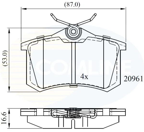 Задние тормозные колодки CBP0797 Comline