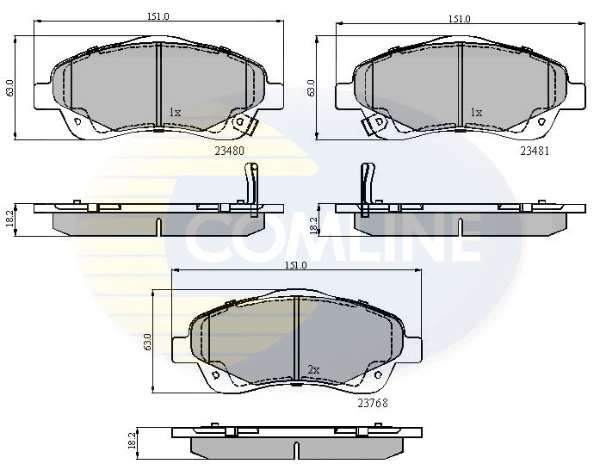 Передние тормозные колодки CBP31140 Comline