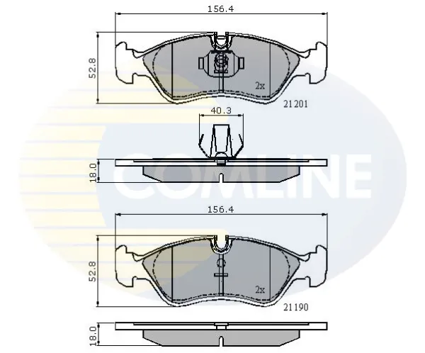 Передние тормозные колодки CBP01007 Comline