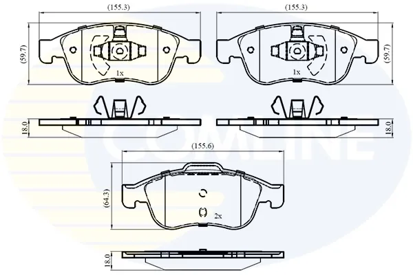Передние тормозные колодки CBP01677 Comline