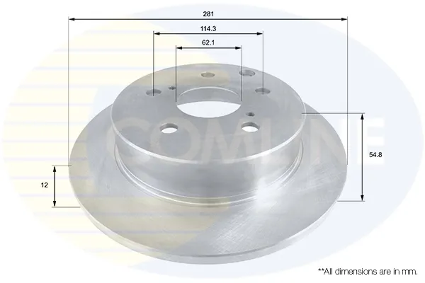 Тормозные диски ADC01137 Comline