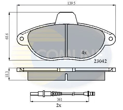 Передние тормозные колодки CBP2714 Comline