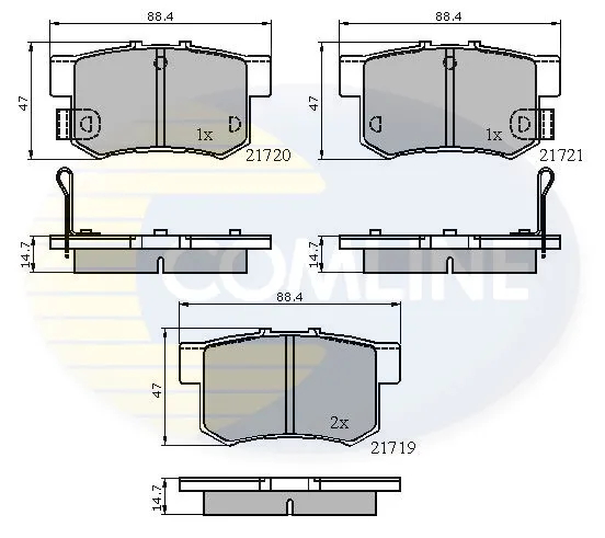Задние тормозные колодки CBP3445 Comline