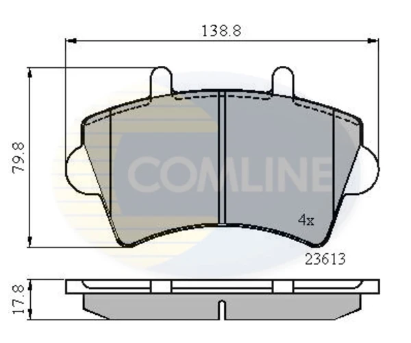 Передние тормозные колодки CBP01035 Comline