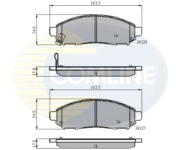 Передние тормозные колодки CBP31520 Comline