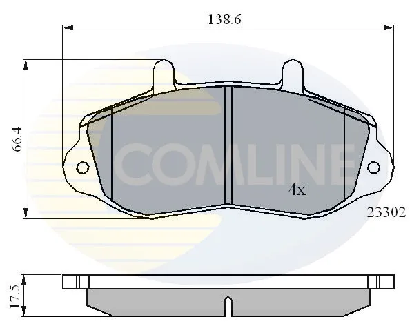 Передние тормозные колодки CBP01021 Comline