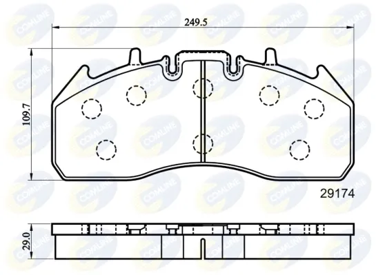 Передние тормозные колодки CBP9078MK Comline