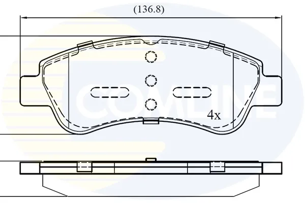 Передние тормозные колодки CBP01525 Comline