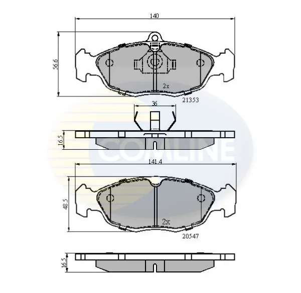 Передние тормозные колодки CBP0134 Comline