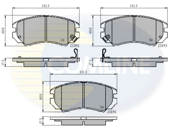 Передние тормозные колодки CBP31196 Comline