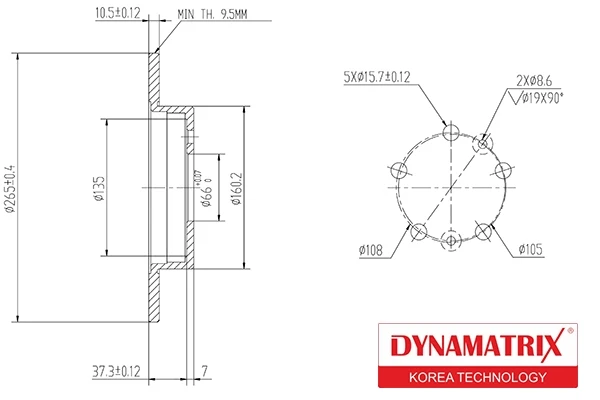 Тормозные диски DBD556 Dynamatrix