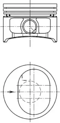 Поршень на 1 цилиндр, 2-й ремонт 94865620 Kolbenschmidt