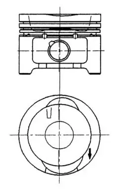 Поршень на 1 цилиндр 92228600 Kolbenschmidt