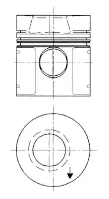 Поршень на 1 цилиндр, 2-й ремонт 91551610 Kolbenschmidt