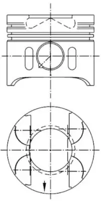 Поршень на 1 цилиндр, 2-й ремонт 97482610 Kolbenschmidt