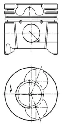 Поршень на 1 цилиндр 94783700 Kolbenschmidt