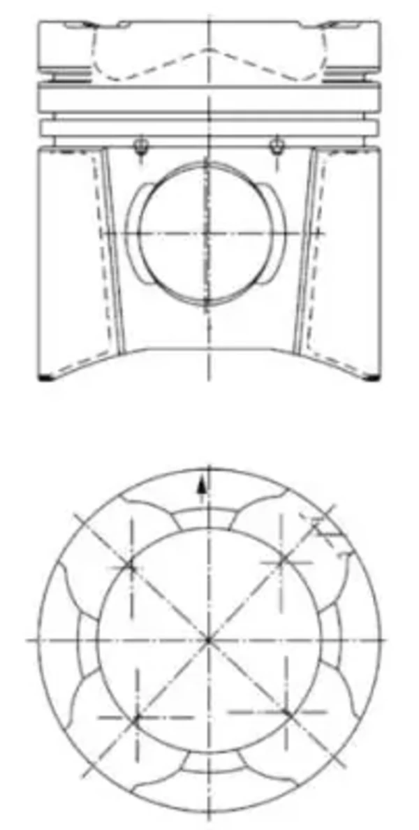 Поршень на 1 цилиндр 94846600 Kolbenschmidt
