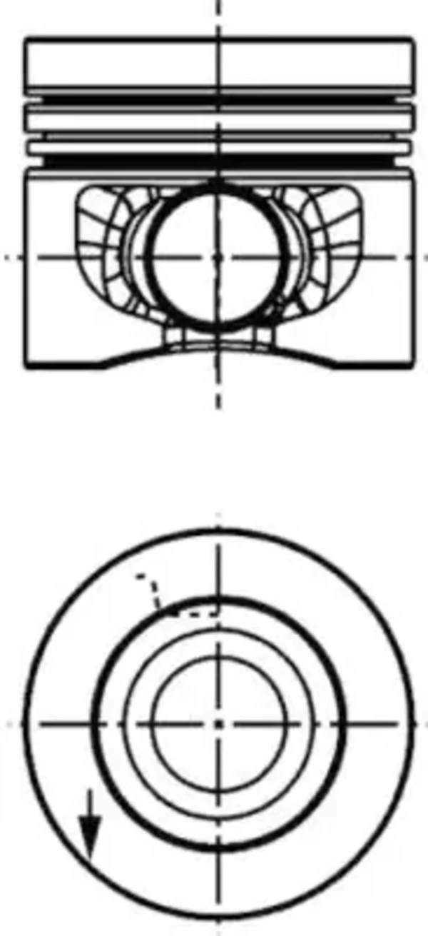 Поршень на 1 цилиндр 40353600 Kolbenschmidt