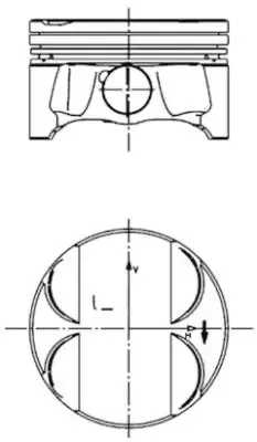 Поршень на 1 цилиндр, 2-й ремонт 40085620 Kolbenschmidt