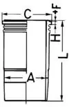 Гильза поршневая 89380110 Kolbenschmidt
