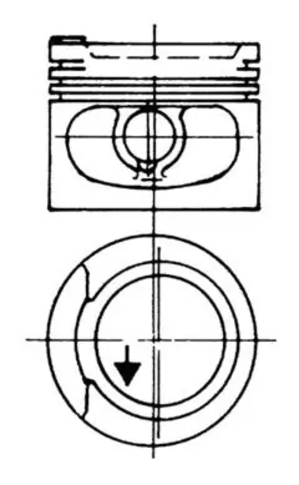 Поршень на 1 цилиндр, 2-й ремонт 93928620 Kolbenschmidt