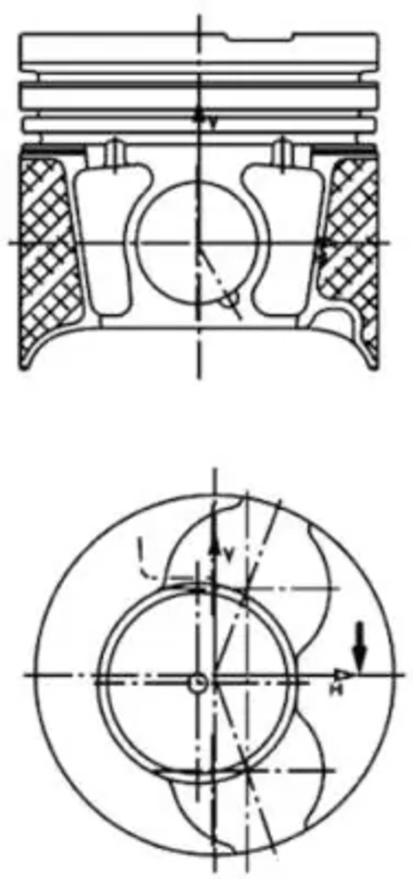 Поршень на 1 цилиндр, 2-й ремонт 40469610 Kolbenschmidt