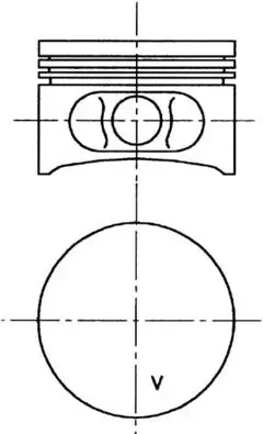 Поршень на 1 цилиндр 99646600 Kolbenschmidt