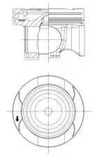 Поршень на 1 цилиндр 41829600 Kolbenschmidt