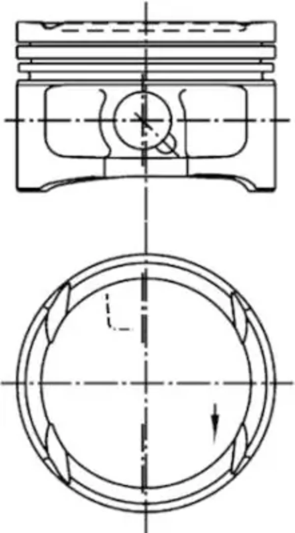 Поршень на 1 цилиндр 99563600 Kolbenschmidt