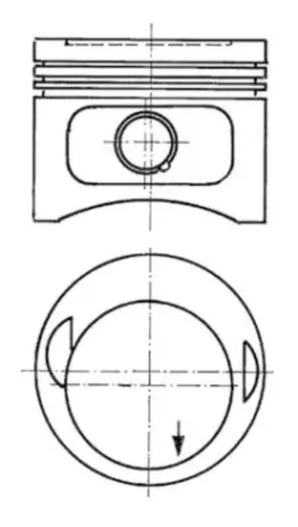 Поршень на 1 цилиндр 93968600 Kolbenschmidt