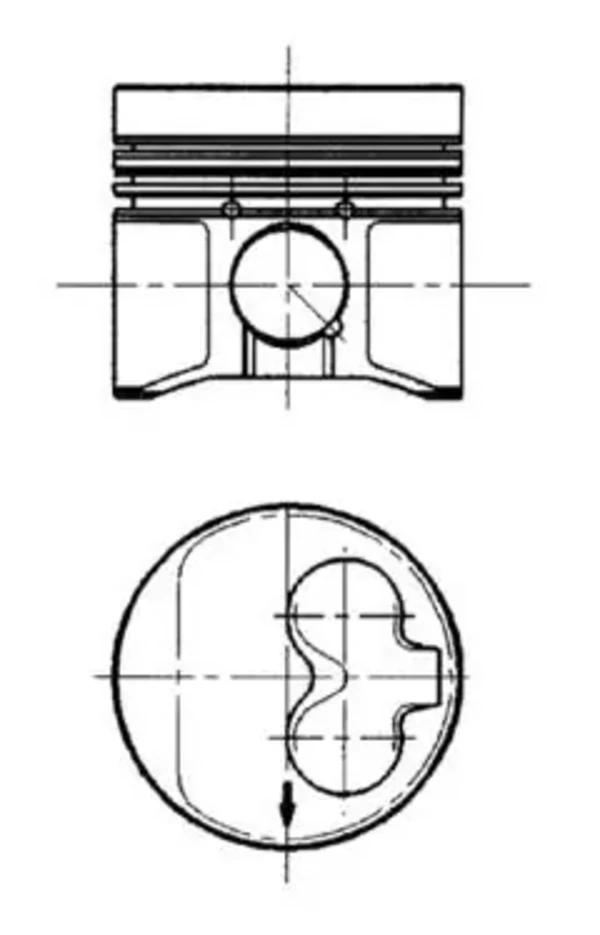 Поршень в комплекте на 1 цилиндр, 4-й ремонт (+1,00) 0299603 Knecht-Mahle
