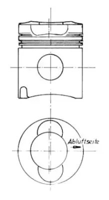 Поршень на 1 цилиндр 90669600 Kolbenschmidt
