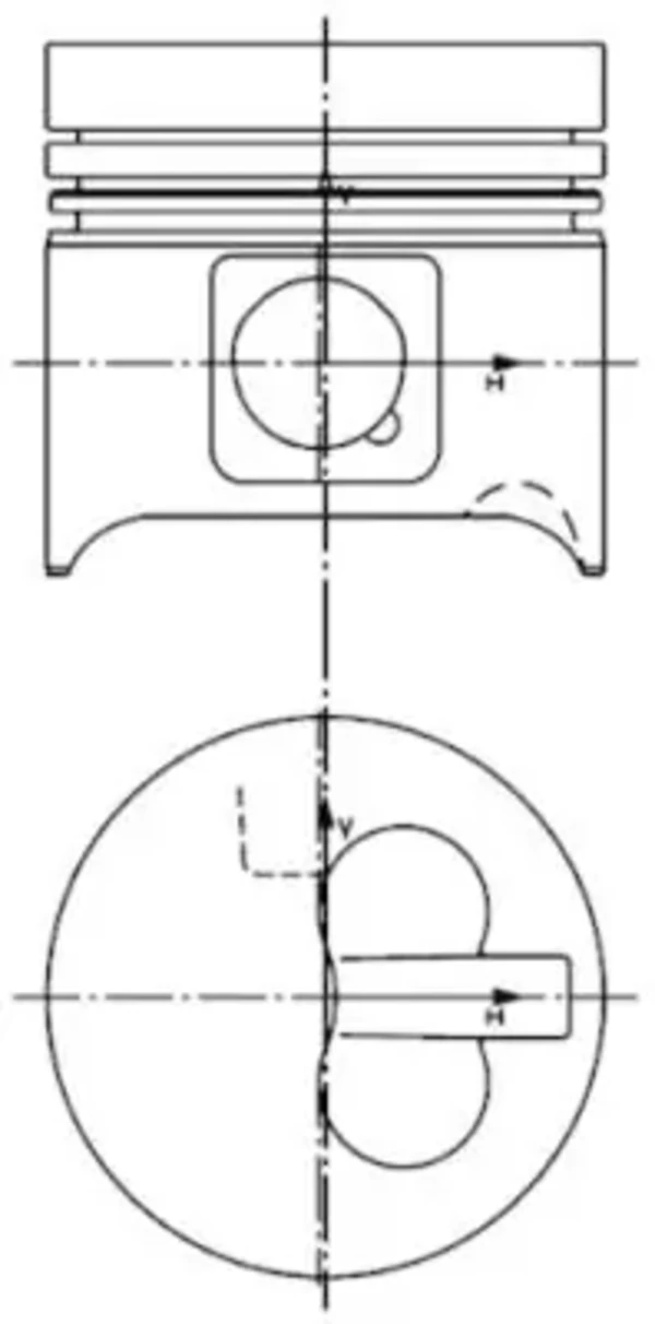 Поршень на 1 цилиндр 99879601 Kolbenschmidt