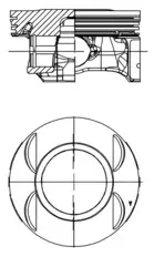 Поршень на 1 цилиндр 40199600 Kolbenschmidt