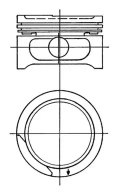 Поршень на 1 цилиндр 90555605 Kolbenschmidt