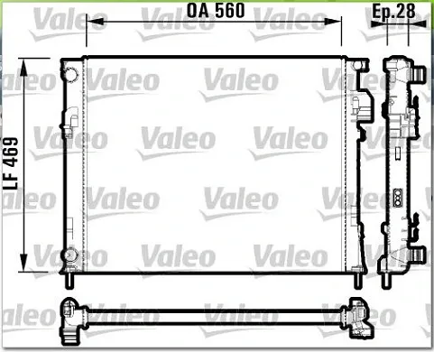 Радиатор 732846 VALEO