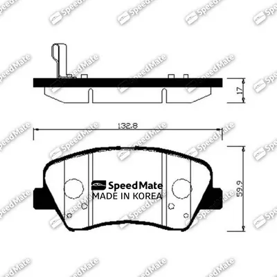 Передние тормозные колодки SMBPH048 Speedmate