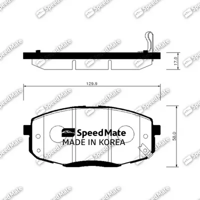 Передние тормозные колодки SMBPH043 Speedmate