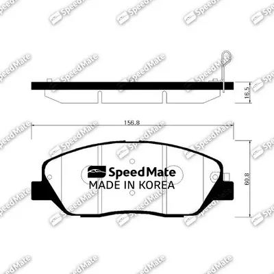 Передние тормозные колодки SMBPH029 Speedmate
