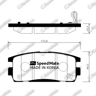 Задние тормозные колодки SMBPG018 Speedmate