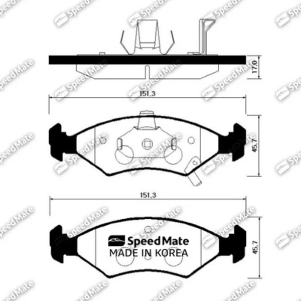 Передние тормозные колодки SMBPK007 Speedmate