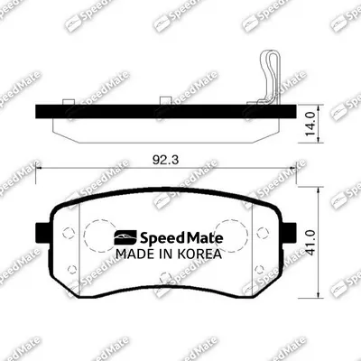 Задние тормозные колодки SMBPK032 Speedmate