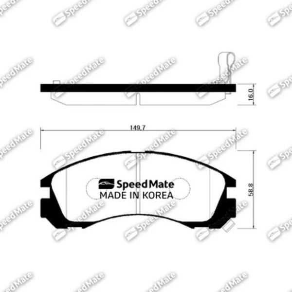 Передние тормозные колодки SMBPH009 Speedmate