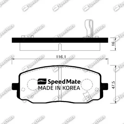 Передние тормозные колодки SMBPK027 Speedmate