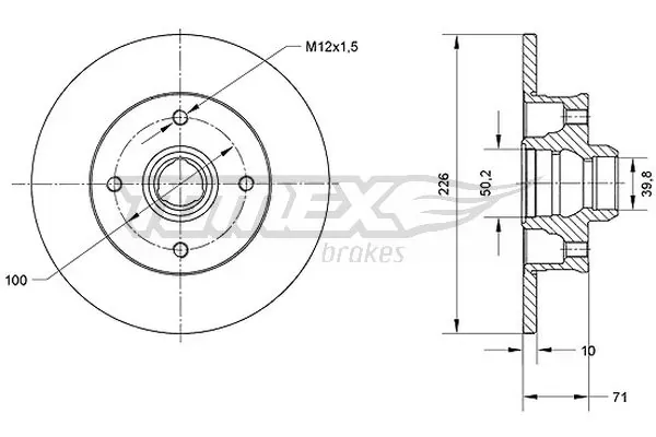Тормозные диски TX7071 Tomex