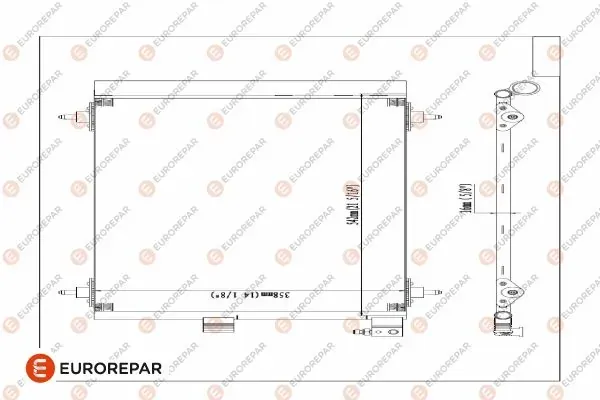 Радиатор кондиционера E163277 Eurorepar