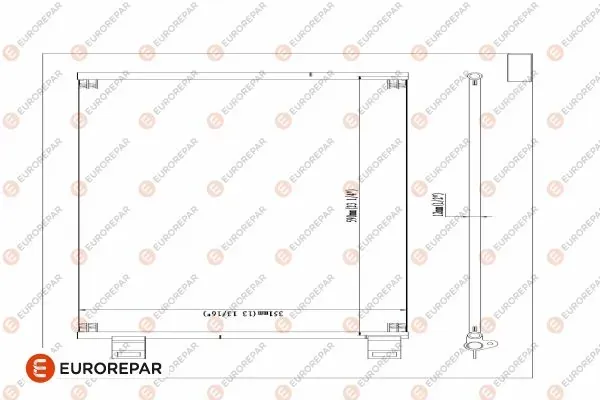 Радиатор кондиционера 1618099880 Eurorepar