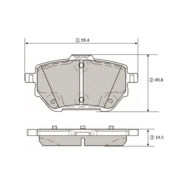 Задние тормозные колодки GK1460 CTR