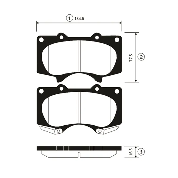 Передние тормозные колодки GK1050 CTR