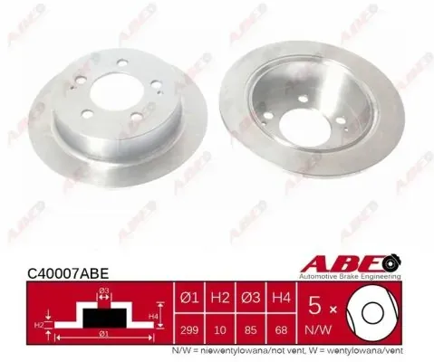 Тормозные диски C40007ABE ABE